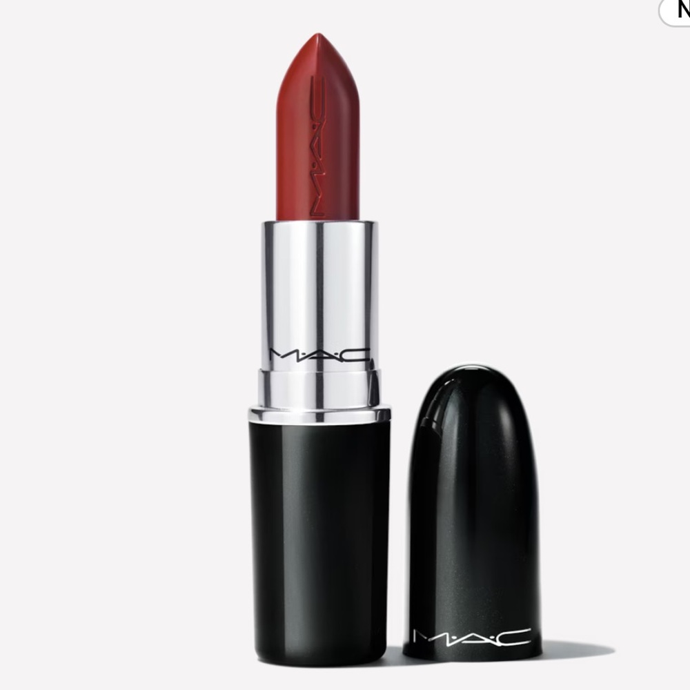 Mac Lustreglass Lipstick-# 549 - PDA (Bricky Red) BNIB